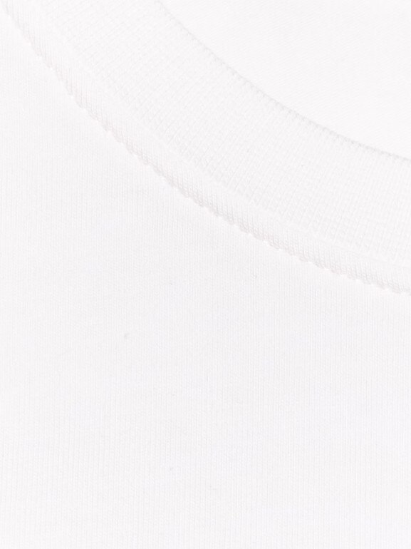 Dziewczęcy longsleeve bez nadruku 4F 4FJRAW25TLONF603 - biały