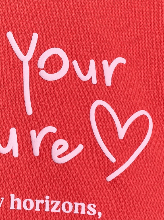 Dziewczęca bluza nierozpinana z kapturem 4F 4FJRAW25TSWSF2429 - czerwona