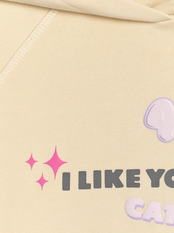 Dziewczęca bluza nierozpinana z kapturem 4F 4FJRAW25TSWSF2437 - żółta 