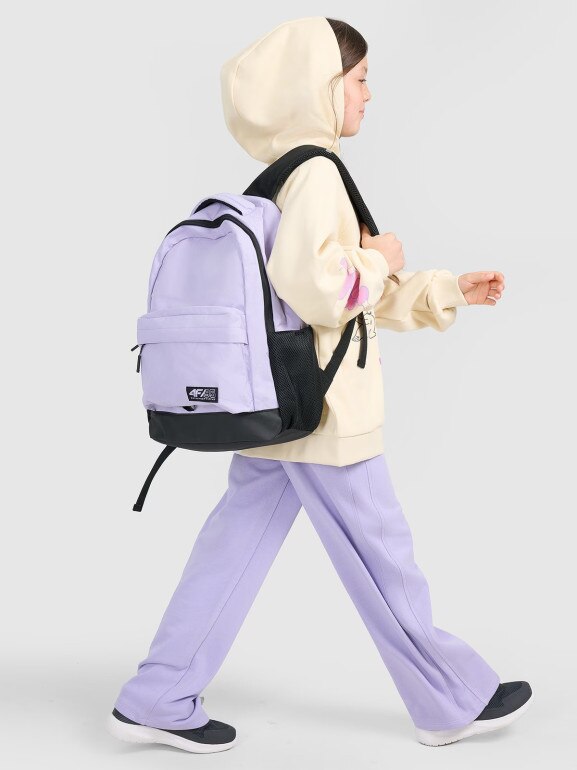 Dziewczęca bluza nierozpinana z kapturem 4F 4FJRAW25TSWSF2437 - żółta 