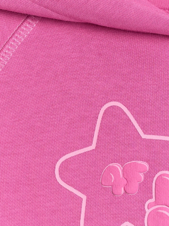 Dziewczęca bluza nierozpinana z kapturem 4F 4FJRAW25TSWSF2439 - różowa