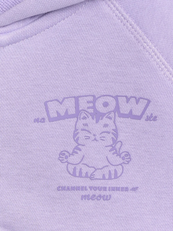 Dziewczęca bluza rozpinana z kapturem 4F 4FJRAW25TSWSF2440 - fioletowa