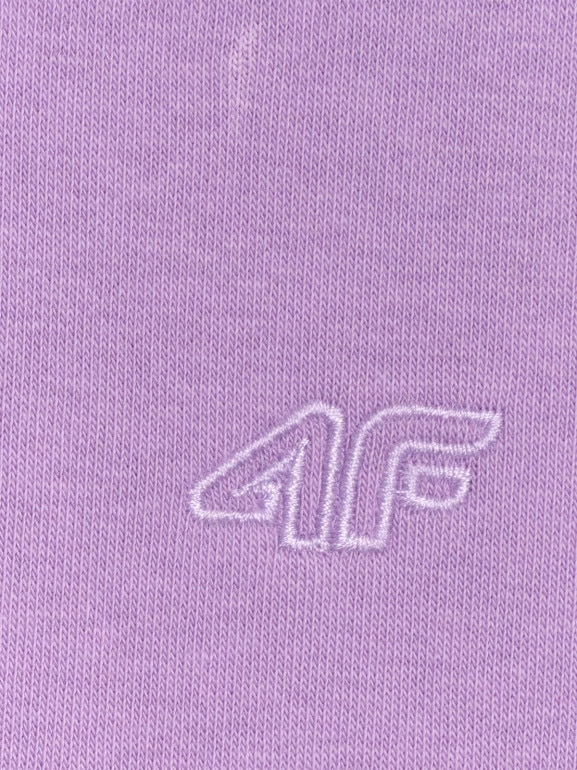 Dziewczęca bluza nierozpinana z kapturem 4F 4FJRAW25TSWSF2467 - fioletowa