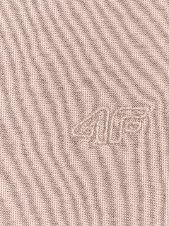 Dziewczęca bluza nierozpinana z kapturem 4F 4FJRAW25TSWSF2467 - beżowa