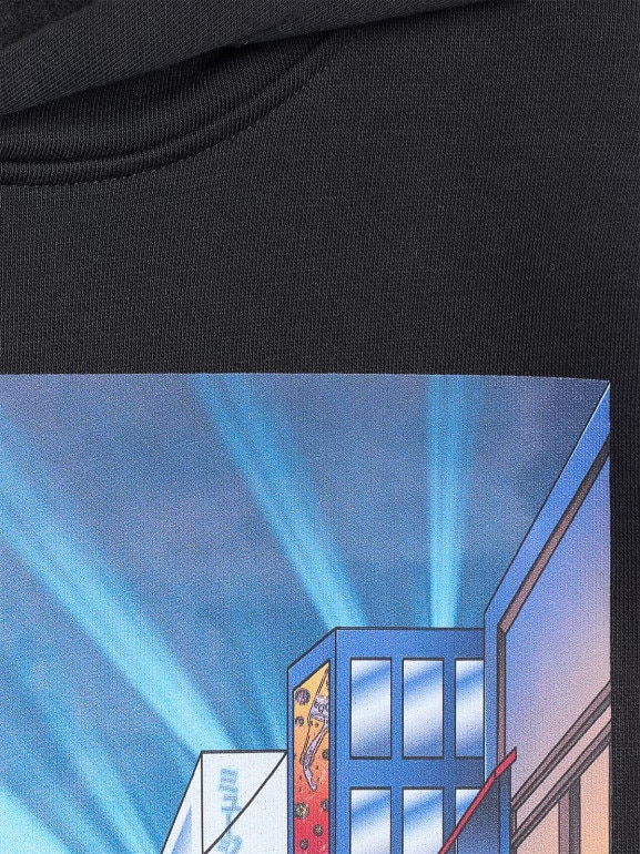 Chłopięca bluza nierozpinana z kapturem 4F 4FJRAW25TSWSM2345 - czarna