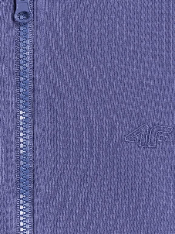 Chłopięca bluza rozpinana z kapturem 4F 4FJRAW25TSWSM2488 - niebieska