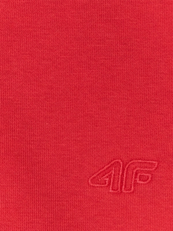 Chłopięca bluza rozpinana z kapturem 4F 4FJRAW25TSWSM2488 - czerwona