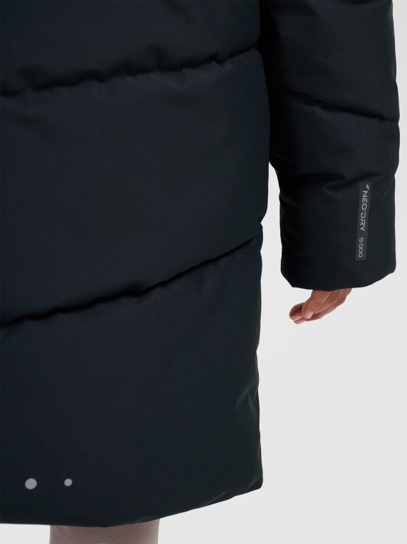 Dziewczęcy płaszcz zimowy 4F 4FJRAW25TTJAF1068 - czarny