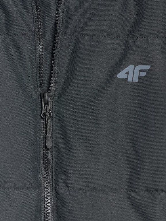 Chłopięcy płaszcz zimowy 4F 4FJRAW25TTJAM1069 - czarny