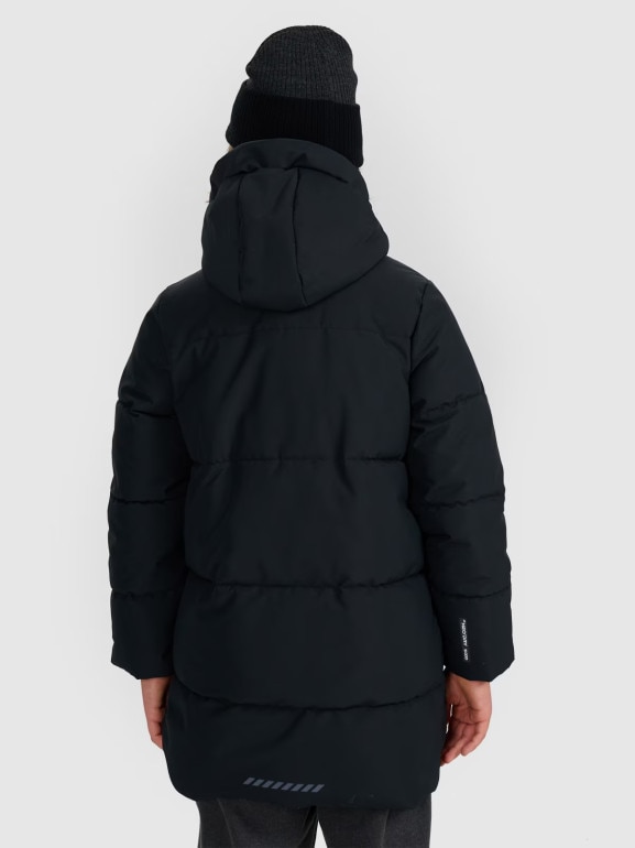 Chłopięcy płaszcz zimowy 4F 4FJRAW25TTJAM1069 - czarny