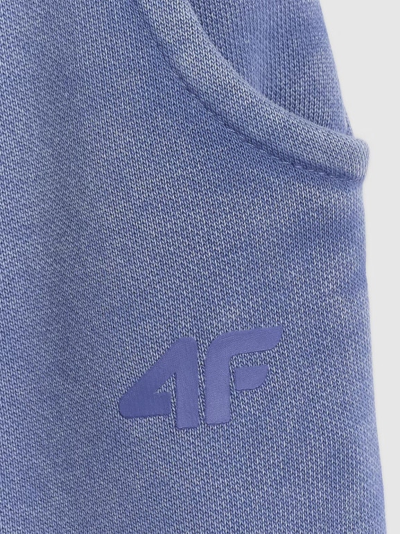 Dziewczęce spodnie dresowe joggery 4F 4FJRAW25TTROF1473 - niebieskie