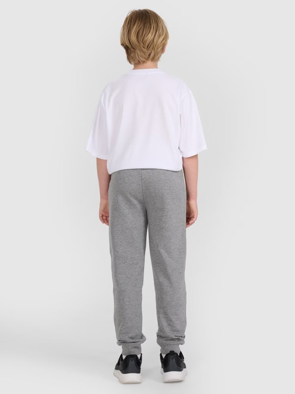 Chłopięce spodnie dresowe joggery 4F 4FJRAW25TTROM1578 - szare