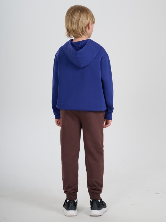 Chłopięce spodnie dresowe joggery 4F 4FJRAW25TTROM1578 - brązowe