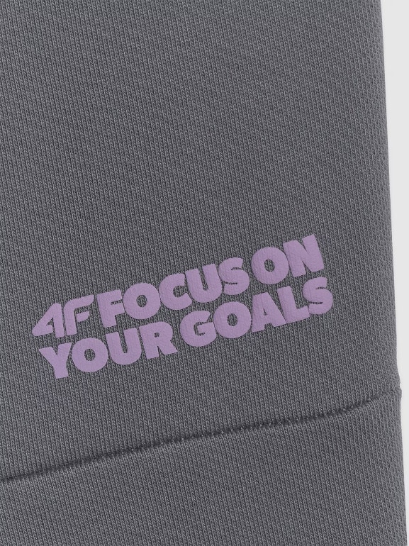 Chłopięce spodnie dresowe joggery 4F 4FJRAW25TTROM1605 - szare