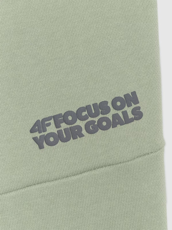 Chłopięce spodnie dresowe joggery 4F 4FJRAW25TTROM1605 - oliwkowe