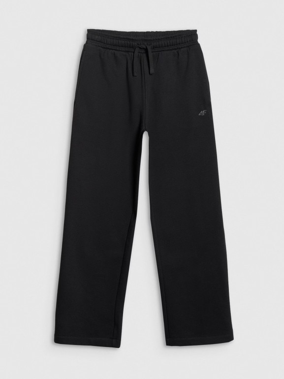 Chłopięce spodnie dresowe 4F 4FJRAW25TTROM1670 - czarne