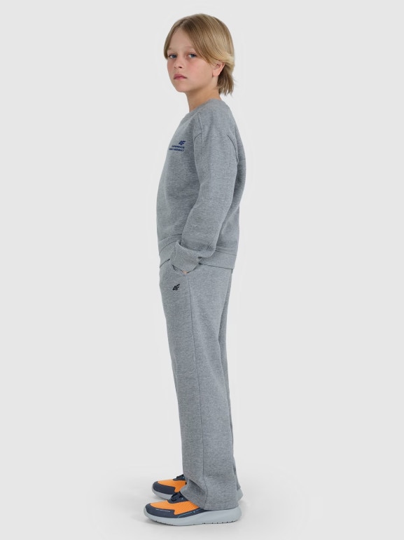 Chłopięce spodnie dresowe 4F 4FJRAW25TTROM1670 - szare