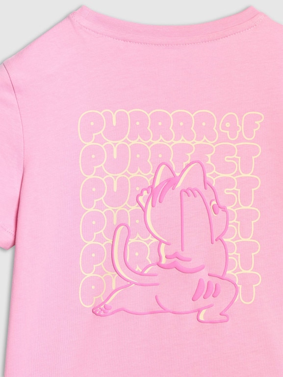 Dziewczęcy t-shirt z nadrukiem 4F 4FJRAW25TTSHF3199 - różowy