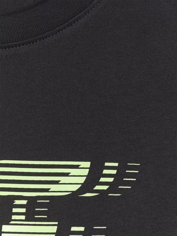 Chłopięcy t-shirt z nadrukiem 4F 4FJRAW25TTSHM3165 - czarny