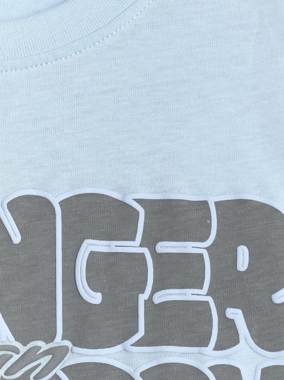 Chłopięcy t-shirt oversize z nadrukiem 4F 4FJRAW25TTSHM3206 - niebieski