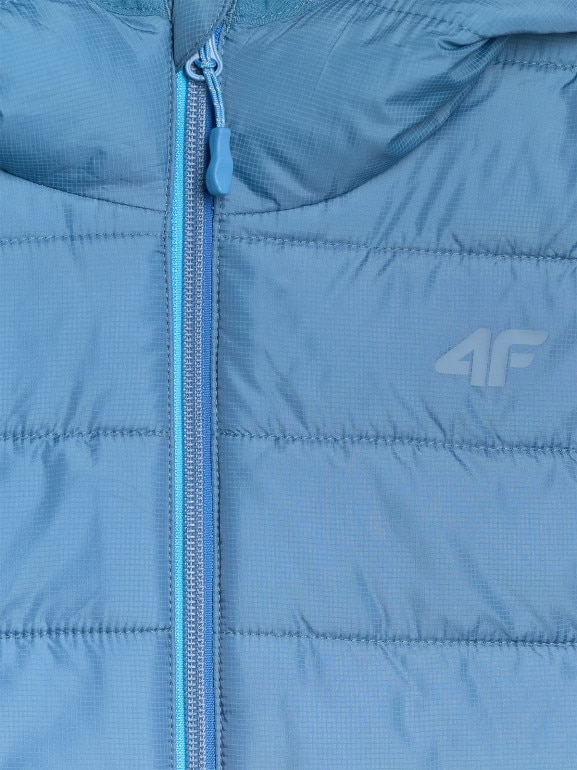 Chłopięcy bezrękawnik pikowany 4F 4FJRAW25TVJAM324 - niebieski