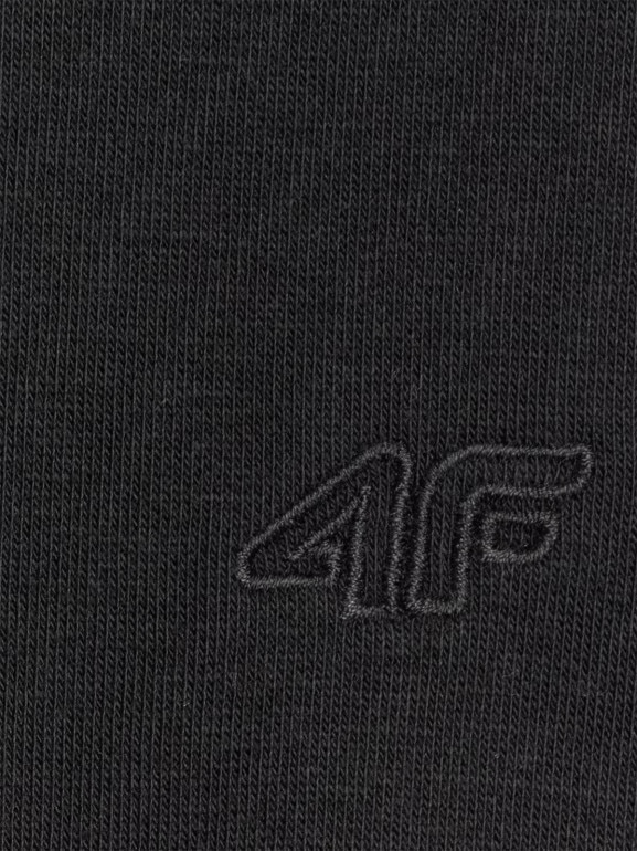 Dziewczęca bluza nierozpinana z kapturem 4F 4FJRMM00TSWSF2465 - czarna