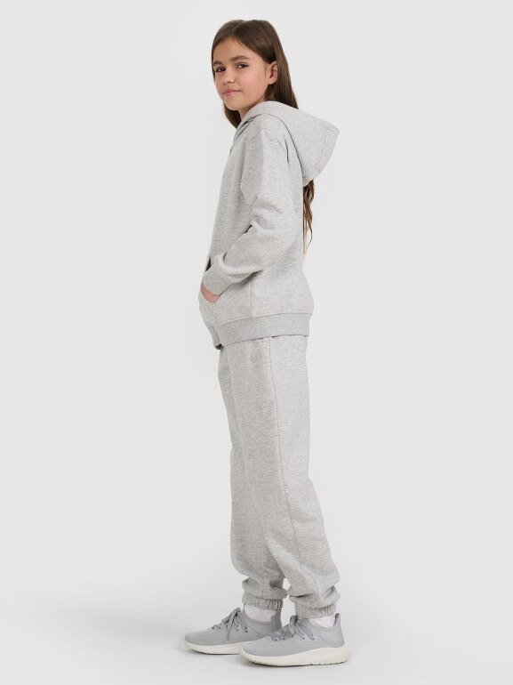 Dziewczęce spodnie dresowe joggery 4F 4FJRMM00TTROF1615 - szare