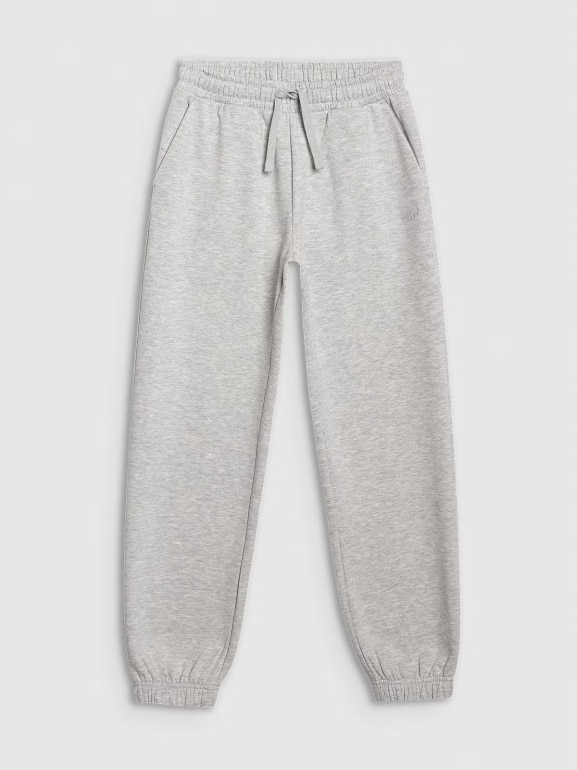Dziewczęce spodnie dresowe joggery 4F 4FJRMM00TTROF1615 - szare