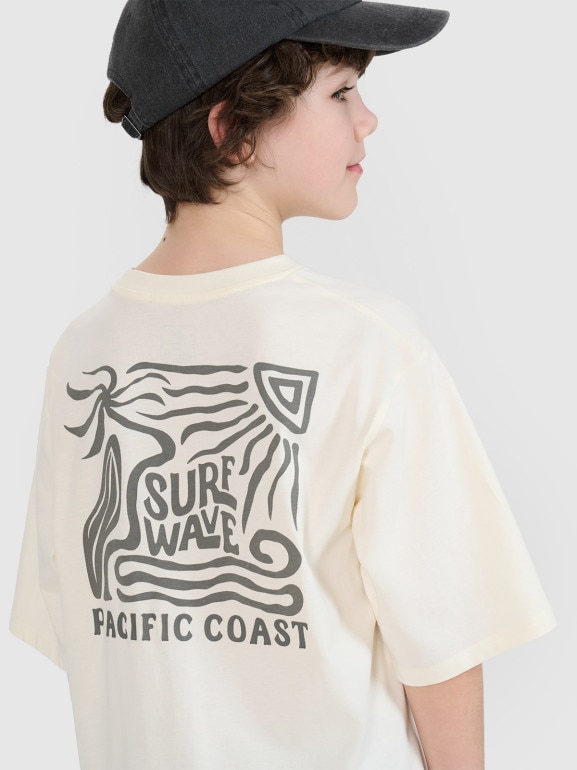 Chłopięcy t-shirt z nadrukiem 4FJRSS25TTSHM2866 - biały