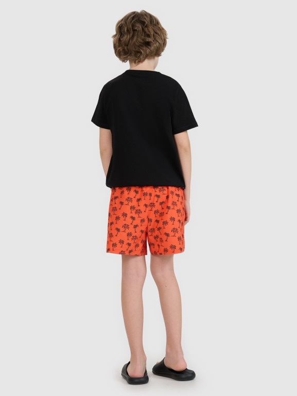 Chłopięce spodenki plażowe 4F 4FJRSS25UBDSM183 - pomarańczowe