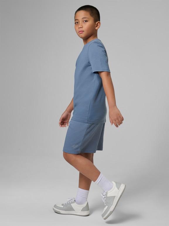 Chłopięce spodenki dresowe 4F 4FJRSS26TSHOM0866 - denim