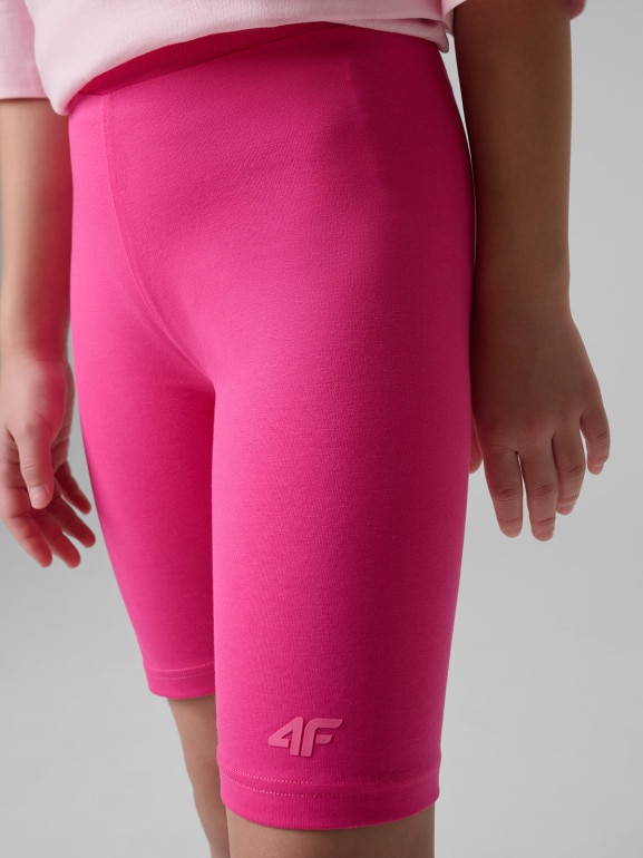 Dziewczęce kolarki dzianinowe 4F 4FJRSS26TSTIF033 - różowe