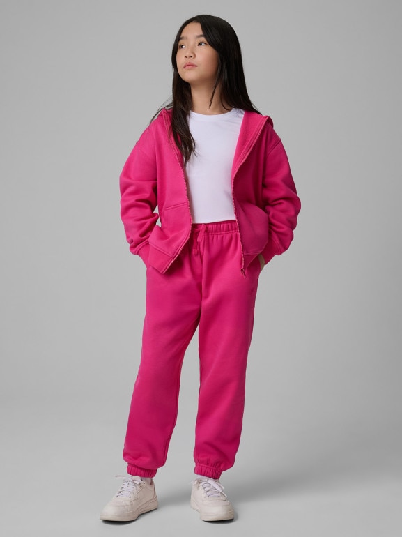 Dziewczęca bluza rozpinana z kapturem 4F 4FJRSS26TSWSF2715 - różowa