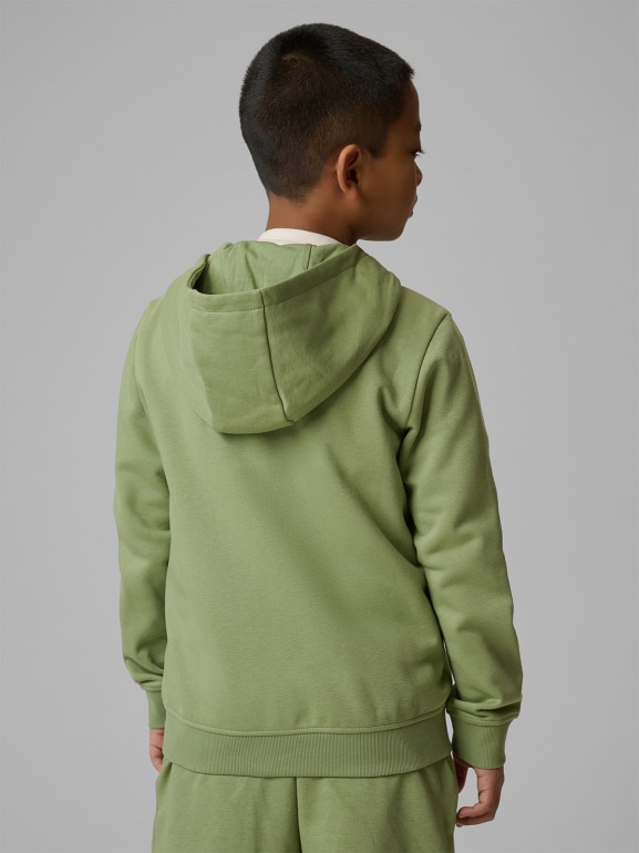 Chłopięca bluza rozpinana z kapturem 4F 4FJRSS26TSWSM2749 - zielona