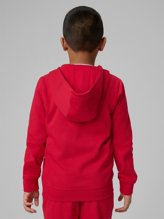 Chłopięca bluza rozpinana z kapturem 4F 4FJRSS26TSWSM2749 - czerwona