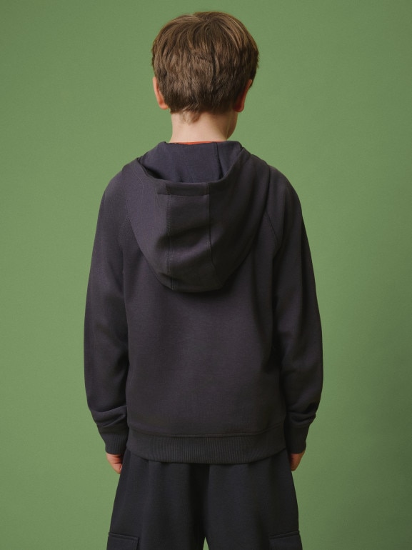 Chłopięca bluza rozpinana z kapturem 4F 4FJRSS26TSWSM2825 - szara