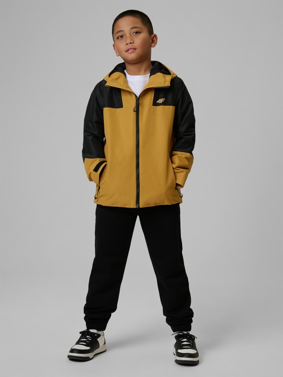 Chłopięca kurtka przejściowa 4F 4FJRSS26TTJAM1137 - brązowa