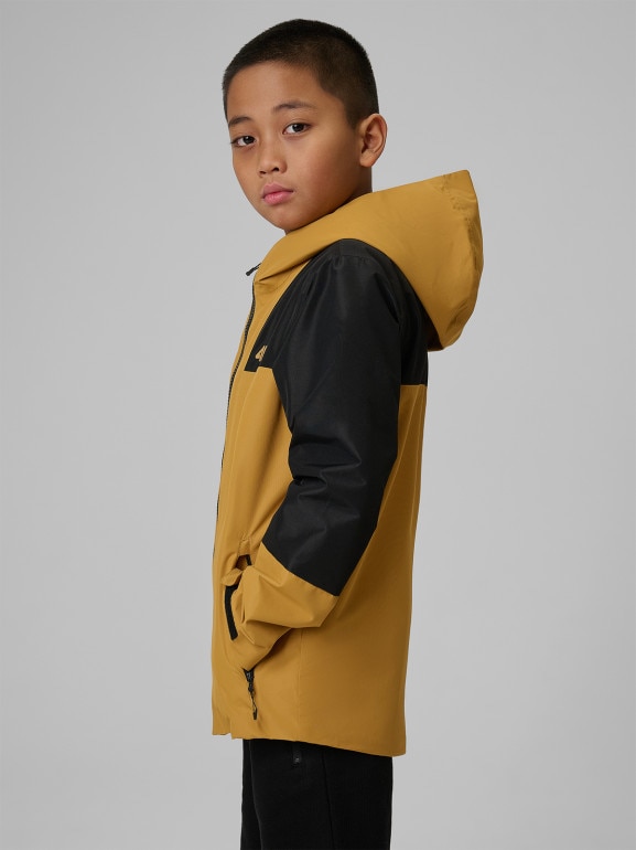 Chłopięca kurtka przejściowa 4F 4FJRSS26TTJAM1137 - brązowa