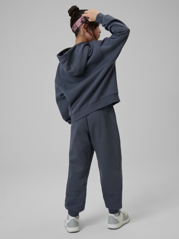 Dziewczęce spodnie dresowe joggery4f 4FJRSS26TTROF1729 - szare