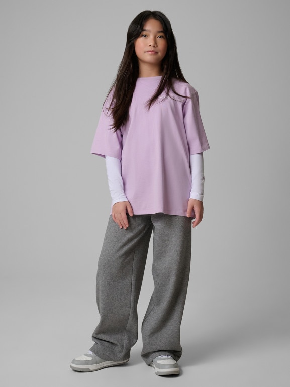 Dziewczęcy t-shirt z nadrukiem 4F 4FJRSS26TTSHF3870 - fioletowy