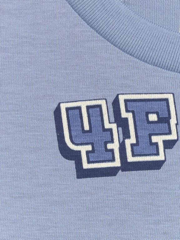 Chłopięcy t-shirt z nadrukiem 4F 4FJRSS26TTSHM3466 - niebieski