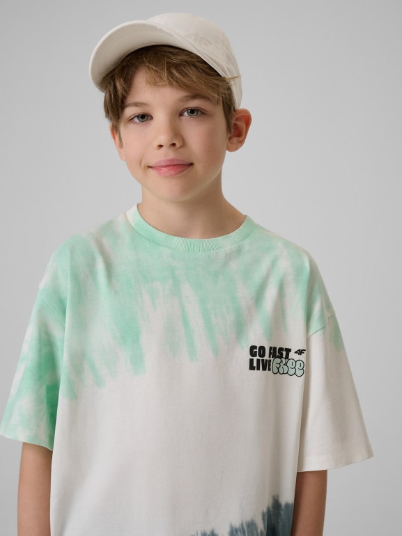 Chłopięcy t-shirt z nadrukiem 4F 4FJRSS26TTSHM4172 - multikolor