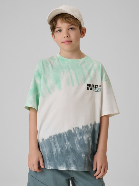 Chłopięcy t-shirt z nadrukiem 4F 4FJRSS26TTSHM4172 - multikolor