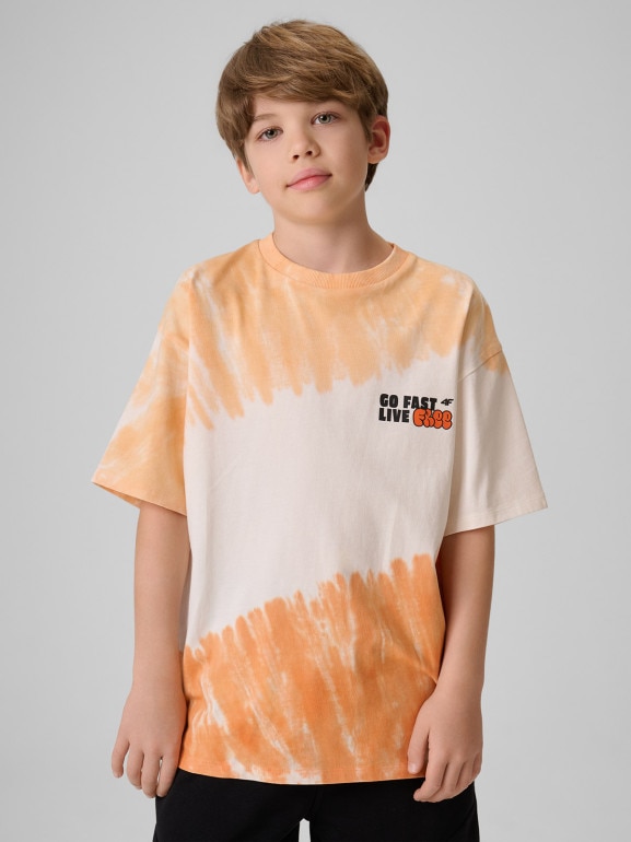Chłopięcy t-shirt z nadrukiem 4F 4FJRSS26TTSHM4172 - multikolor