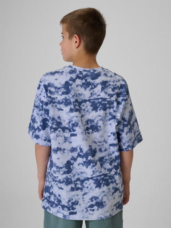 Chłopięcy t-shirt z nadrukiem 4F 4FJRSS26TTSHM4281 - multikolor