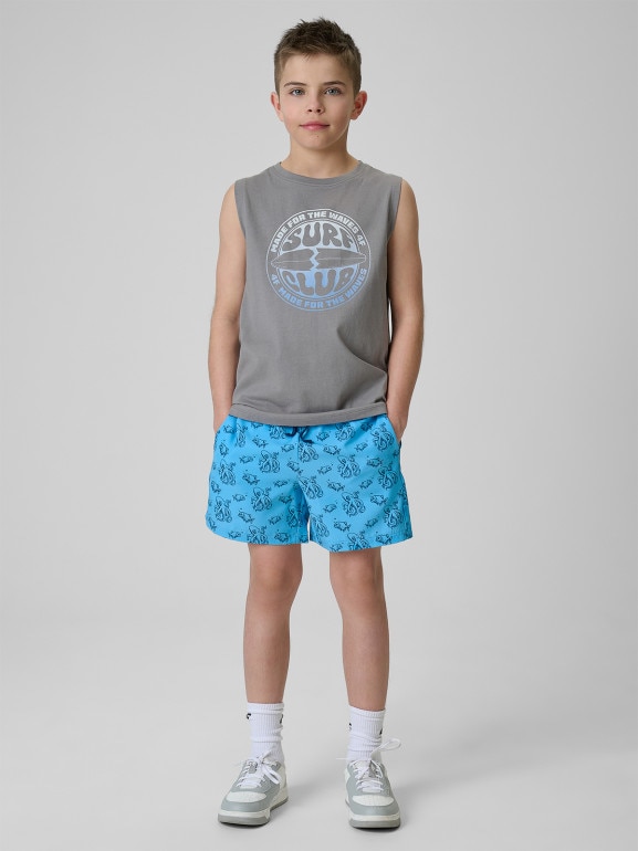 Chłopięce spodenki plażowe 4F 4FJRSS26UBDSM214 - niebieskie