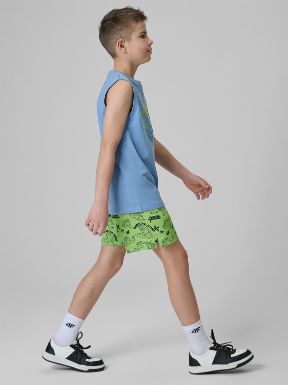 Chłopięce spodenki plażowe 4F 4FJRSS26UBDSM215 - zielone