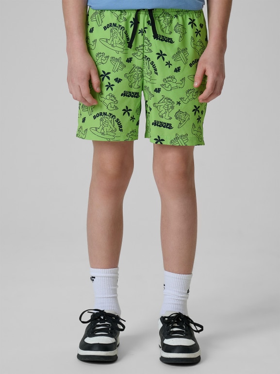 Chłopięce spodenki plażowe 4F 4FJRSS26UBDSM215 - zielone
