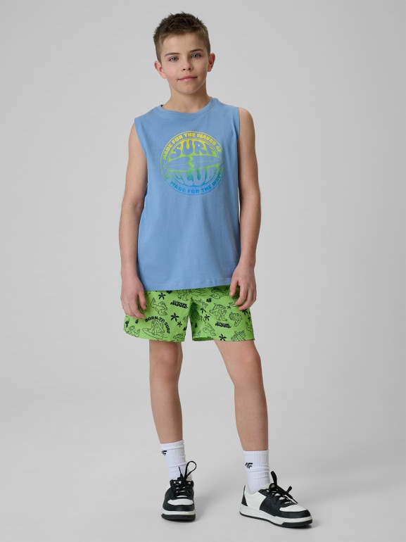 Chłopięce spodenki plażowe 4F 4FJRSS26UBDSM215 - zielone