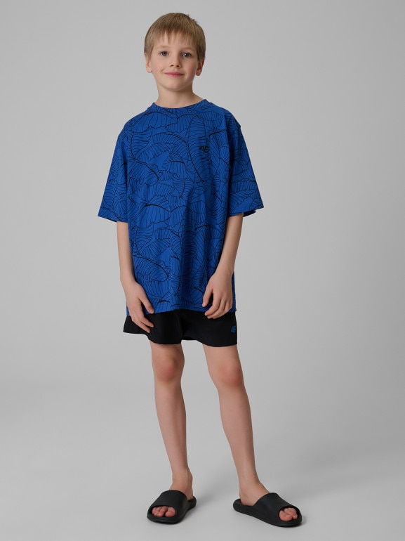 Chłopięce spodenki plażowe 4F 4FJRSS26UBDSM217 - czarne